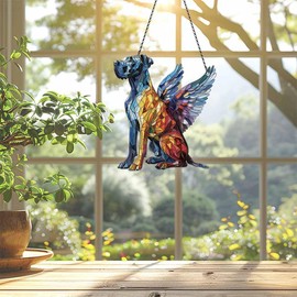 Great Dane Ornaments Acrylic Window Hanging, Great Dane Gifts for Women Men Great Dane Lovers, Great Dane Decor, Great Dane Decorations for Home Garden Kitchen Christmas, Great Dane Memorial Ornaments