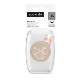 Suavinex, Dummy Chain, Dummy Clip, for Babies + 0 Months, Dummy Chain Fabric, Soft and Flexible, Dreams Pink