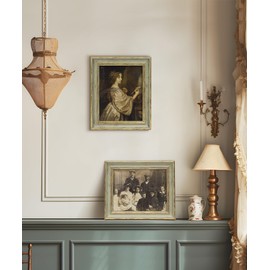 Afuly Photo Frame, Stylish, 6-piece Picture Frame, Antique Green, Gold, Wall Hanging, Vertical and Horizontal, For Anniversaries, Birthdays, Celebrations, Natural, Gift, Valentine's Day Decoration