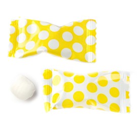 Polka Dot Buttermints 100ct - After Dinner Mints Individually Wrapped - Soft & Savory (Yellow)