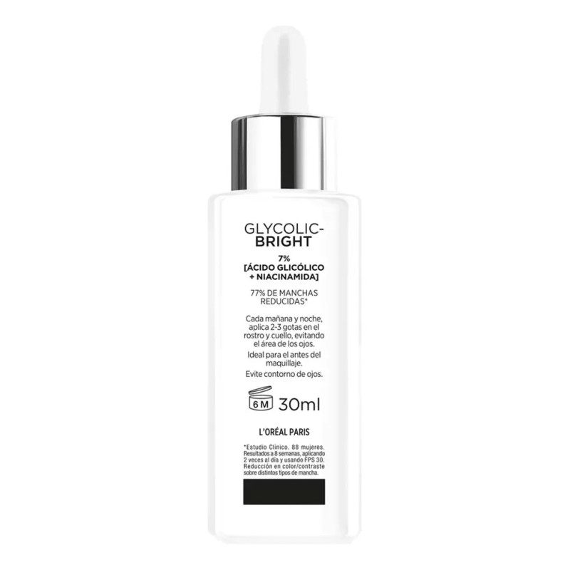 Sérum Rostro Antimanchas Glycolic Bright con Ácido Glicólico y Niacinamida