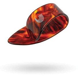 D'Addario Accessories Puntas de pulgar para guitarra y banjo, grandes, carey de celuloide, paquete de 5