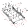RITSU Slide Out Pan and Pot Lid Organizer for Cabinet,