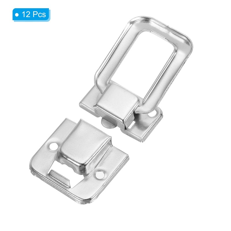 PATIKIL トグルキャッチロック 1.4" x 0.9" 12個入り メタルバックルハスプロックラッチク ラスプ 宝石ボックス 木製ケース