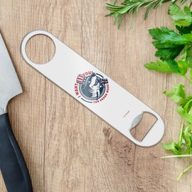 Shark Week I Want You Stainless Steel Vinyl Covered Flat Bartender Speed Bar Bottle Opener