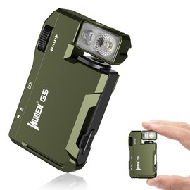 WUBEN G5 Premium Rotatable RGB Mini Pocket Flashlight, 400 Lumens, USB-C Rechargeable, Magnetic Clip, Ideal for Work, Travel, and Gear Bags, dealsforyoudays:_Army Green