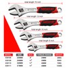 WISEUP Adjustable Wrench 8 Inch Professional Cr-V Forged With Anti-Slip