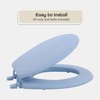 Soft Standard Vinyl Toilet Seat, Light Blue - 17 Inch