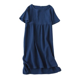 [§ASHE RANGEL] ASHERANGEL Women's Pajamas, Dress, Sleeveless, Gauze Pajamas, 100% Cotton, Summer, Room Wear, Sleepwear, Soft, For High Summer, Room Wear, Sweat Absorbent, Breathable, Lightweight, navy