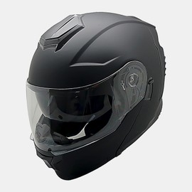 1Storm Motorcycle Helmet Street Bike Modular Flip up Dual Visor Sun Shield Full Face HJK920: Matt Black