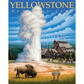Boardwalk Puzzles Yellowstone National Park, 500 Piece Jigsaw Puzzle for Adults, Made in USA