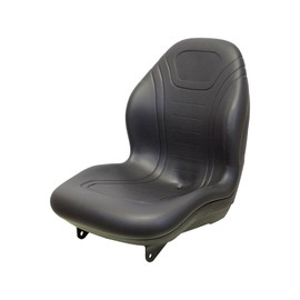 MILSCO 21" Tall Black Vinyl Seat with Hinge Brackets for Case IH and Ford New Holland Tractors