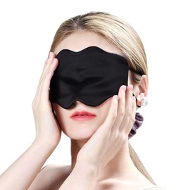 CROUVM Silk Eye Mask, Cloud Shape, For Sleeping, Light Blocking, Natural Silk Eye Mask, Sleep Goods, Sleep Improvement, Blindfold, Silk Eye Pillow, No Pressure Sensation, Skin-friendly, Breathable