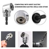 Total 3 Pcs Right Angle Drill Attachment，2 Pcs 105 Degree
