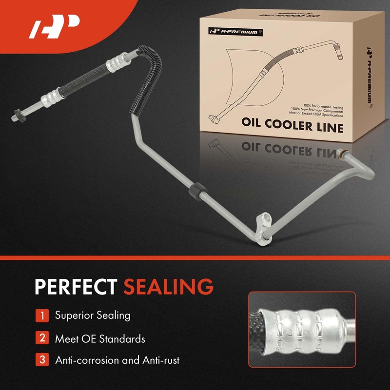 A-Premium Automatic Transmission Oil Cooler Line Hose Assembly Compatible with