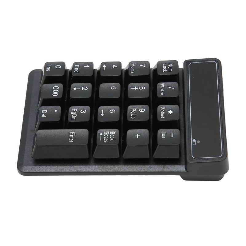 Wireless Number Pad Black 19 U Shaped Keys BT4.0 Battery