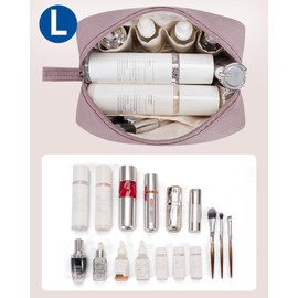 Narwey Large Makeup Bag Travel Cosmetic Bag Organizer Toiletry Bag Make Up Bags for Women(Dusty Rose, Large)