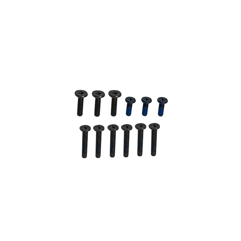 Gintai 12PCS(6long 3 Medium 3short) Black Laptop Bottom Case Screws