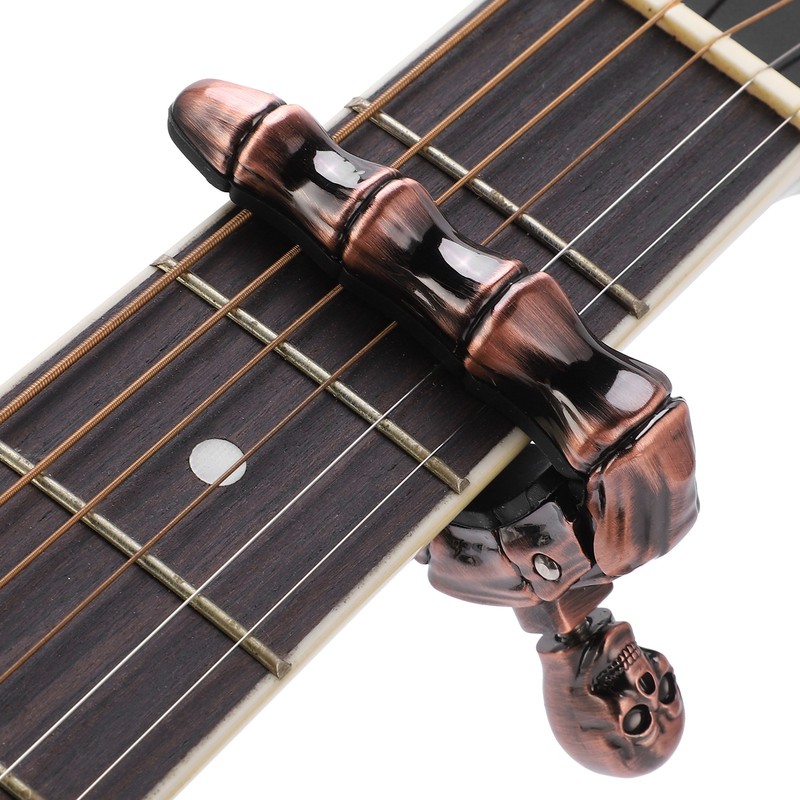 Guitar Capo Ballad Zinc Alloy Silicone Diacritics Skull Musical Instrument