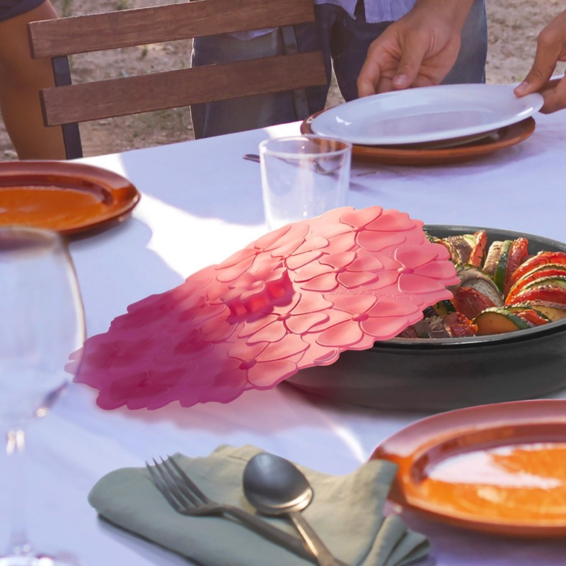 Charles Viancin Silicone Lids - Geranium Silicone Bowl Covers/Airtight Pan