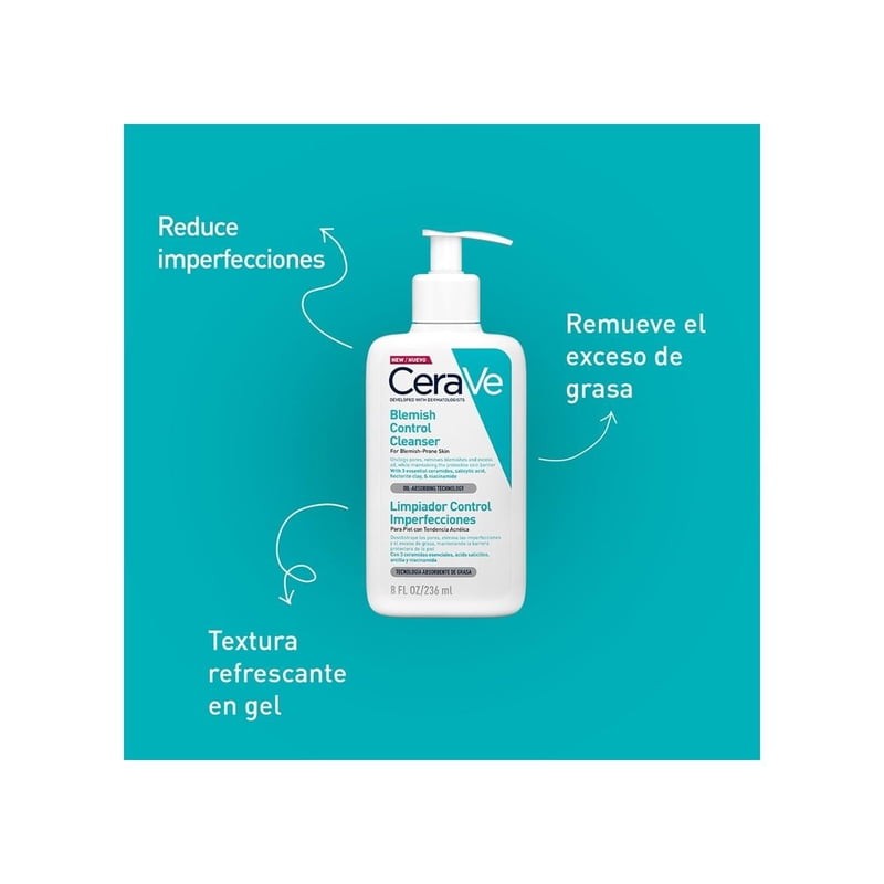 CeraVe Limpiador Control Imperfecciones 8oz