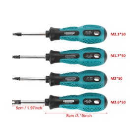 4 Pieces Screwdriver U Fork Type Magnetic Screwdriver Non-Slip PP Handle Chrome Vanadium Steel Multifunctional Hand Tool Screwdriver Set