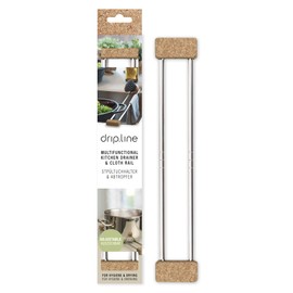 drip.line Multifunctional Sink Drainer Made of Natural Material, Dish Cloth Holder, Organiser Sink Organiser, Dish Drainer Utensil Holder, the Original from the TV (Cork, Natural)
