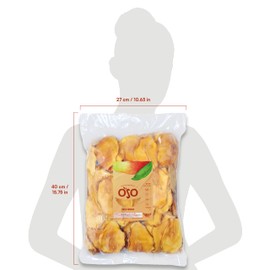 Oso Snacks Dried Mango Slices. Premium Quality, Large Round Halves!| 5LB Bulk Bag| No Sugar Added | No Preservatives | 100% Fruit | No GMO | Simply Fruit. Simply Delicious.