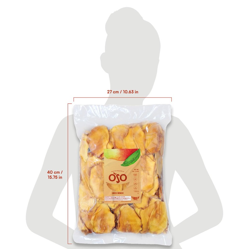 Oso Snacks Dried Mango Slices. Premium Quality, Large Round Halves!|