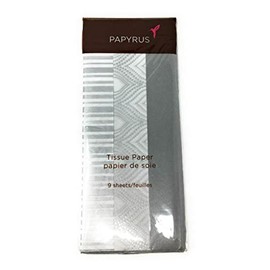 PAPYRUS Tissue Trio Prntd Slvr&Wht Pttrn, 1 EA