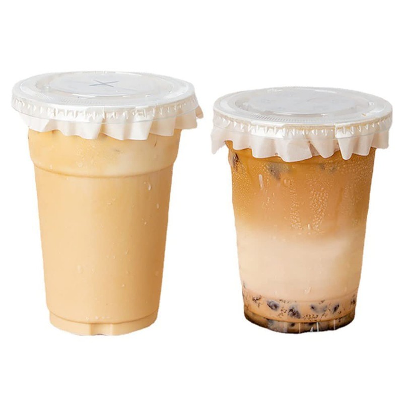 SOWAKA 100 Pcs Cup Cap Lid Liners, 15 cm, White,