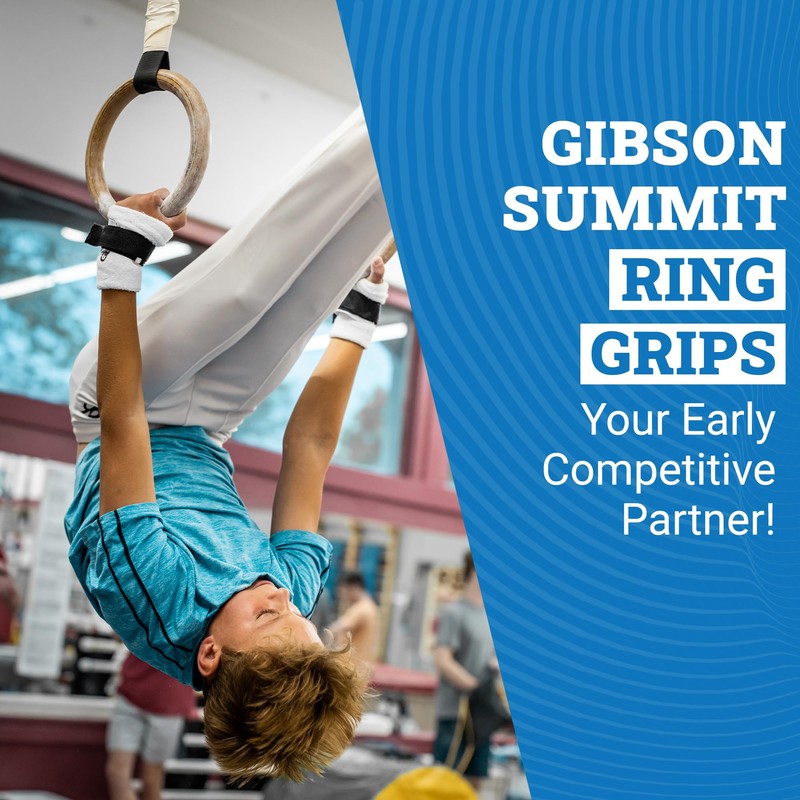 Gibson Athletic Summit Gymnastics Ring Grips for Boys - Durable