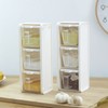 Seasoning Box 3 Grids Plastic Clear Condiment Box with Handle