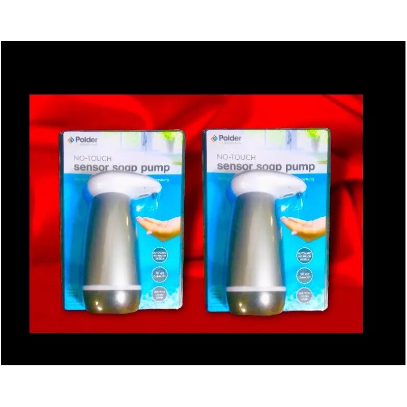 Polder 2 PACK No-Touch Sensor Soap Pump Dispenser:Auto