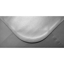 DL - Long 110mm x 220mm Pearlescent Silver Envelopes x 50