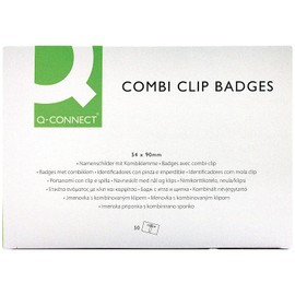 Q-Connect KF01567 Combination Badge 54x90mm (Pack of 50)