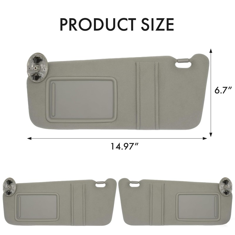 Complete Left & Right Side Sun Visor Set (Without Light)