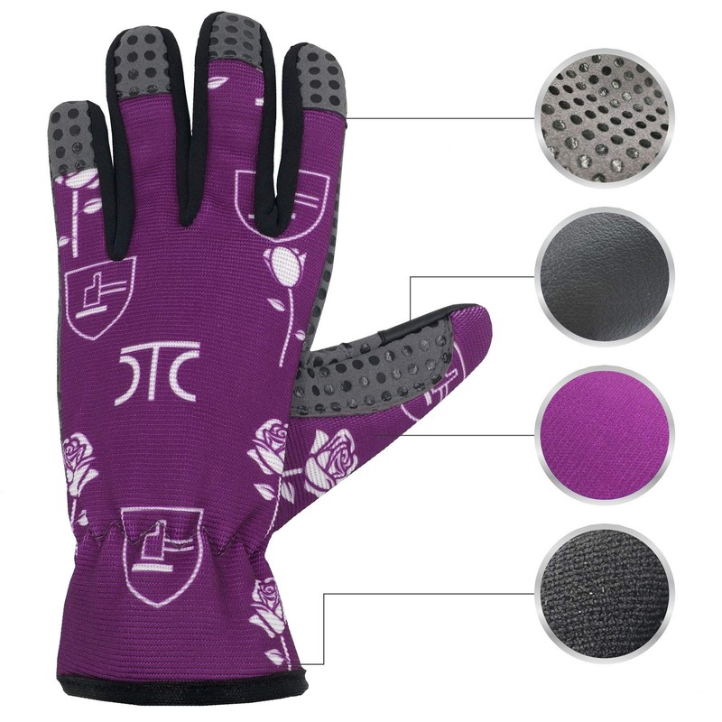 SAMONA Work and Gardening Gloves Micro Fibre Palm - Fourway