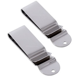 Universal Metal Belt Clips - (Fits 1.75 inch Belts) - (Black) - (4 Pack) - Replacement Steel Clip Attachment Holder for KYDEX Holsters, Sheaths, Cell Phone Cases