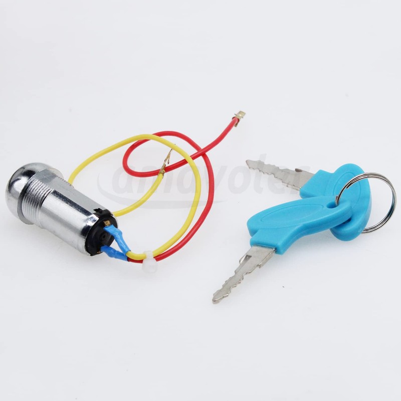 Amavoler 2 Wires Ignition Switch Key Starter Switch with 2