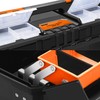 DNA MOTORING 2-Layer Lockable Tool Box Plastic Portable Storage Folding