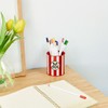 balvi Pen Holder Popcorn Colour Red and Beige Metal