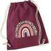 Gym Bag for Children, Cotton with Rainbow in Rose, Motif