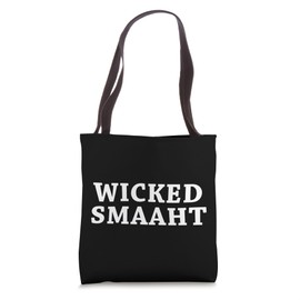 Wicked Smart | White Text Designed Apparel Tote Bag