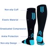 Tapesb 3 Pairs Plus size compression socks wide calf women