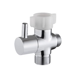 Hsmhose Bidet T Adapter with Shut off Valve,Metal T Valve for Bidet 7/8” X 7/8” X 1/2”or 3/8”,Tee Connector Bidet Attachment for Toilet