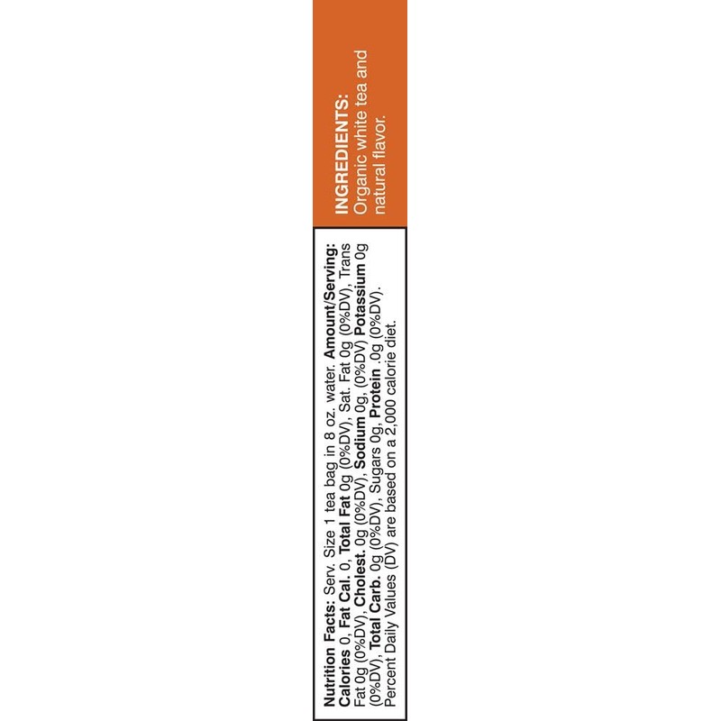 Davidson's Organics, White Peach, 8-count Tea Bags, Pack of 12