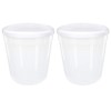 Poly Farm 2.5 Gallon Semi-transparent Ice Cream Tub with Lid