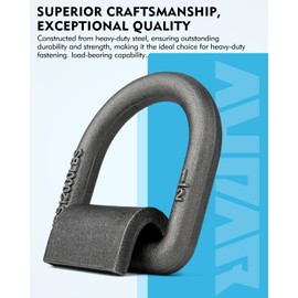 Aupar Heavy Duty 12,000 lbs Weld On Forged D Ring | 1/2" D-Ring with Welding Clip for Trailers and Trucks | 12 Pack