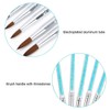 Juego de pinceles de uñas 3D, 6 piezas Pinceles de